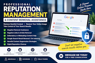 permanently remove and eliminate negative news, mugshots and google links