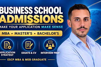 coach your business school or MBA application and interview