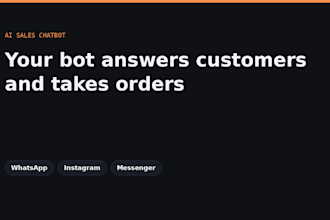 build an ai whatsapp chatbot that takes orders