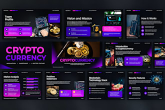 modern crypto blockchain pitch deck nft web3 investor fundraising presentation