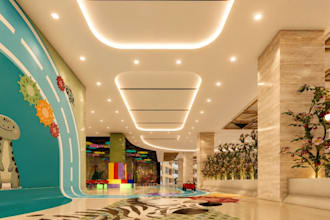 design 3d entertainment design, family fun center, indoor play area design