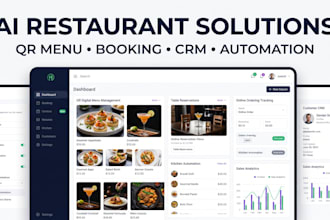 build an ai restaurant website, qr menu, booking and CRM system