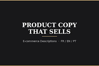 write compelling product descriptions for your e commerce store