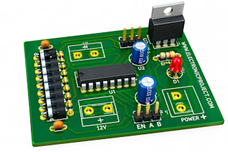 design motor driver and robotics pcb schematic in kicad with gerber and bom