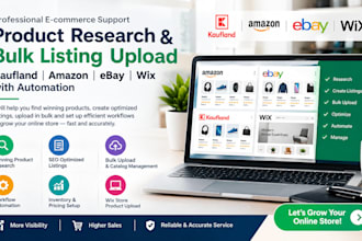 manage kaufland amazon ebay product research bulk listing upload automation wix