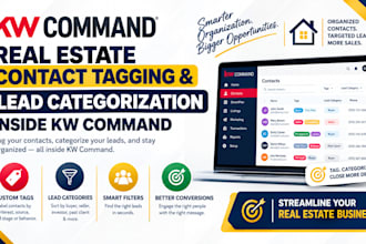 setup kw command crm contact import and database organization for agents