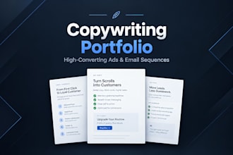 write high converting facebook ad copy and marketing email
