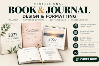 design printable planner, gratitude journal, 2027 calender, prayer journal kdp