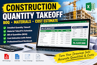 do construction quantity takeoff, boq and cost estimation