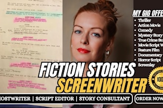 edit or rewrite screenplay true crime script writer drama horror film thriller