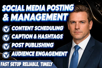 be your social media marketing manager social media posts