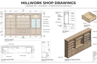 create millwork cabinetry and joinery shop drawings