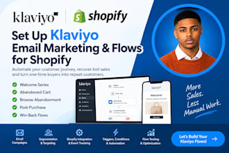 setup klaviyo email marketing and flows for shopify