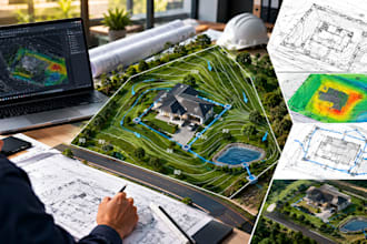 create civil site plan, grading, drainage and stormwater plans in civil 3d