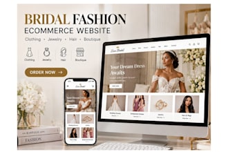 do bridal fashion website ecommerce clothing store boutique jewelry hair website