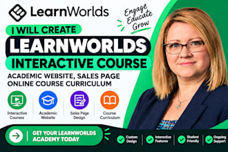 build learnworlds interactive courses, sales pages and curriculum