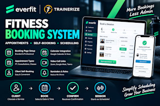 set up your fitness booking website and appointment scheduling system