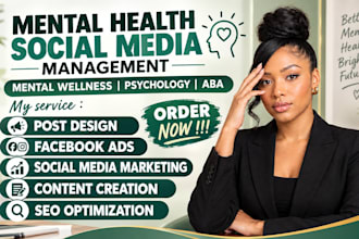 be your social media marketing manager for mental health psychology aba therapy