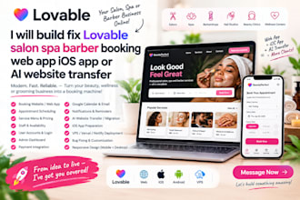 build fix lovable salon spa barber booking web app ios app ai website transfer
