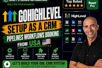 setup go high level CRM pipelines workflows automations USA