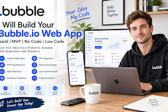 bubble mvp development bubble io no code saas web application prototype