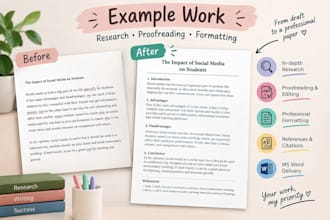 do assignment writing, formatting, research and proofreading