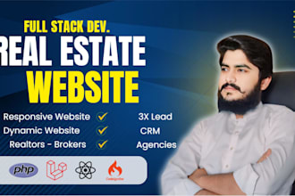create a responsive real estate website or property listing portal for agents