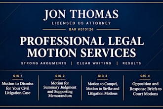 draft a persuasive motion to dismiss for your civil litigation case