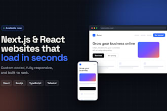 develop a responsive react nextjs website