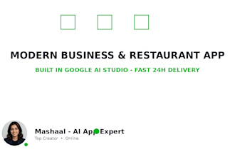 build business and restaurant app in google ai studio