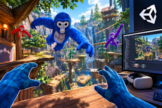 make a custom gorilla tag fan game in unity for VR