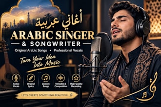 write arabic and sing an original song with professional vocals