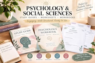 create psychology and social sciences study resources