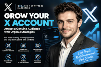 do organic twitter x marketing and x promotion to grow genuine followers fast
