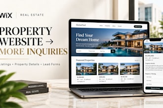 build a wix real estate website with property listings and lead forms