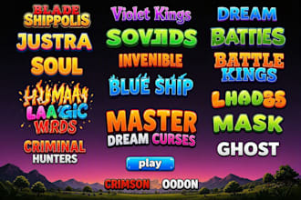 create a high quality logo designs for roblox, games etc