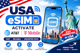 activate USA esim with unlimited data