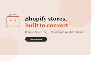 build a converting shopify store for you