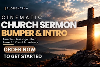 create a cinematic church sermon bumper and sermon intro video