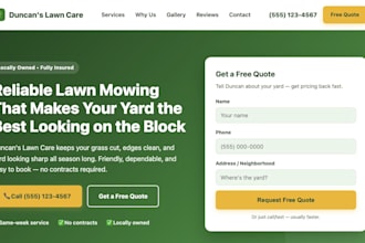 design a one page website for your business