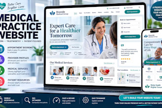 design a professional medical practice website for your clinic
