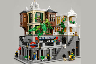 design custom lego modular building moc with studio 3d model and pdf instruction