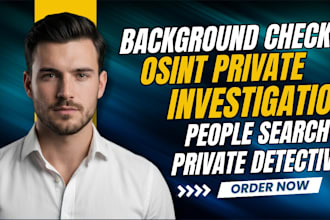 background check, online investigation, people search as verified detective