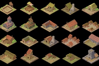 do isometric tileset isometric tilemap game map pixel map game assets game tiles