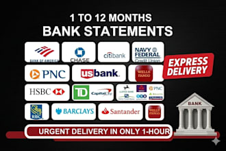 do bank statement work on urgent basis