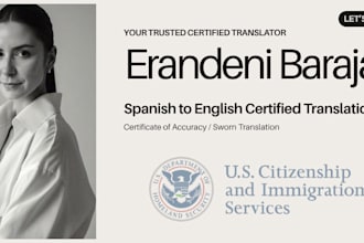 translate and certify spanish to english documents for uscis