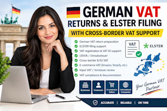 handle german vat returns, elster filing, vat registration and cross border vat