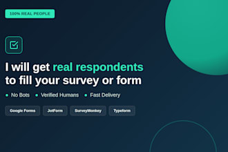 get real respondents to fill your online survey, form, poll or questionnaire