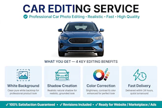 do luxury car photo editing with background replacement