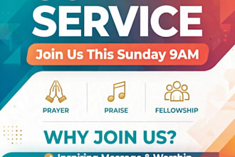 design eye catching church flyer, crusade and business flyer